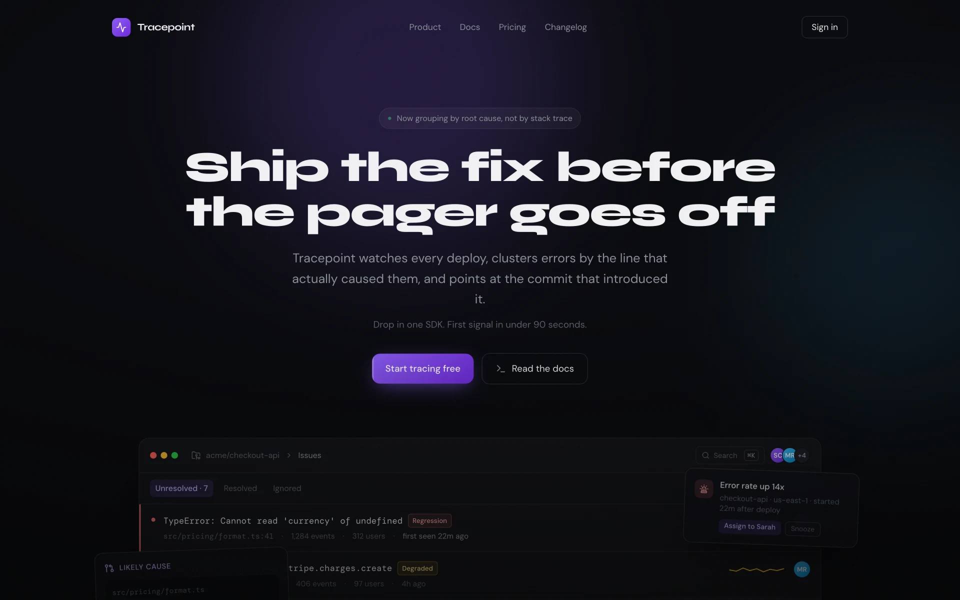 Landing page